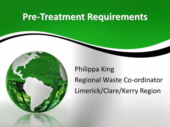 pre treatment requirements