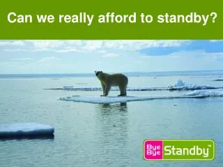 Can we really afford to standby?