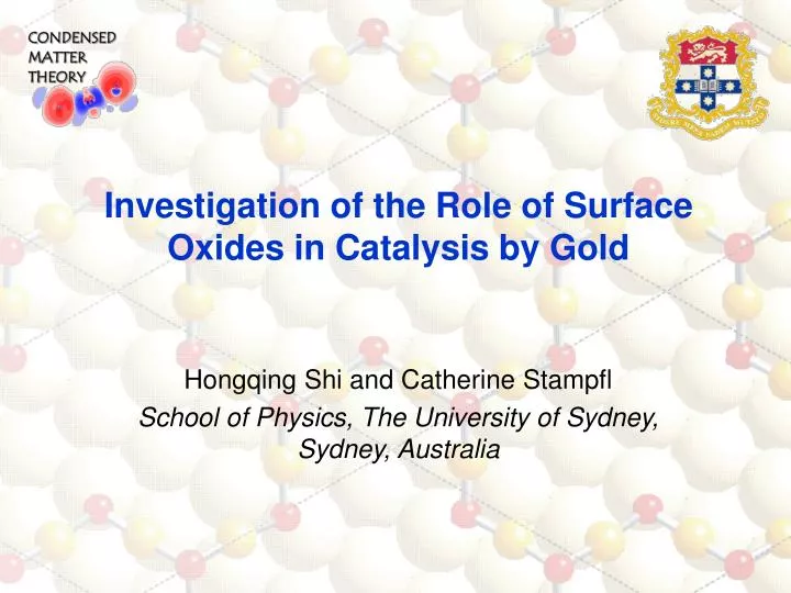 hongqing shi and catherine stampfl school of physics the university of sydney sydney australia