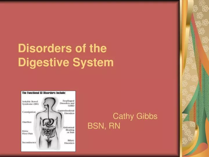 disorders of the digestive system
