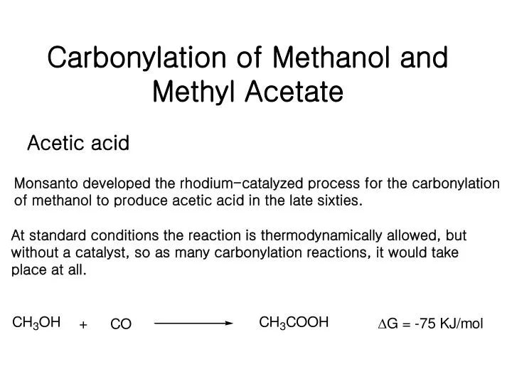 carbonylation of methanol and methyl acetate