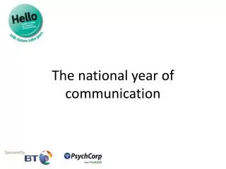 The national year of communication