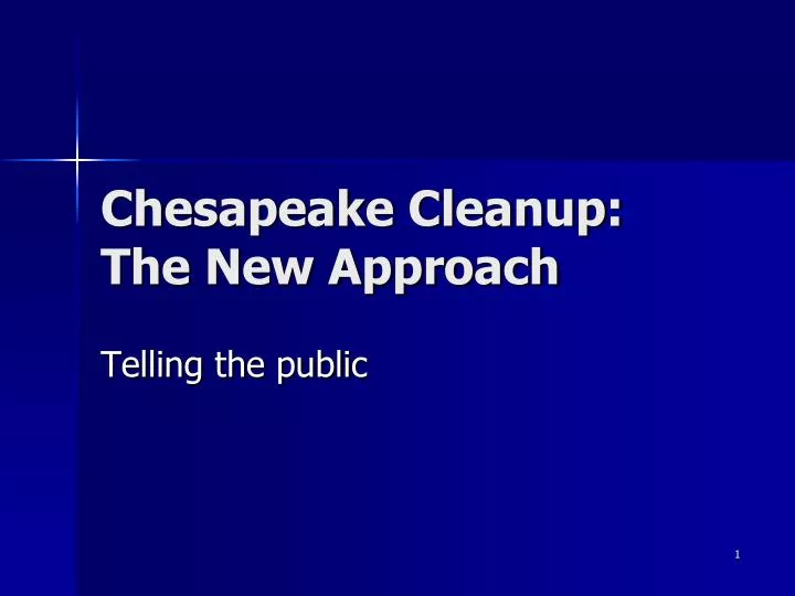 chesapeake cleanup the new approach