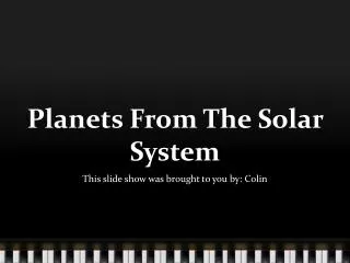 Planets From The Solar System