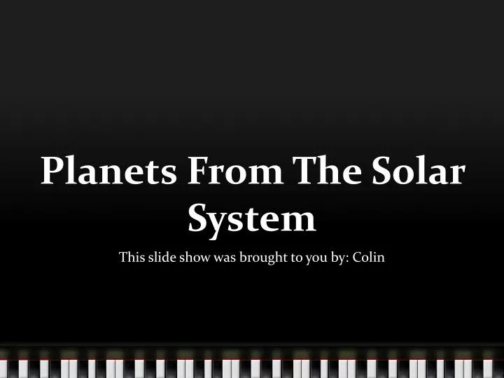 planets from the solar system