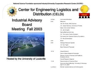 Center for Engineering Logistics and Distribution (CELDi)