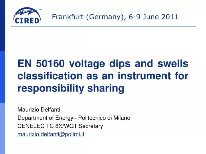 en 50160 voltage dips and swells classification as an instrument for responsibility sharing