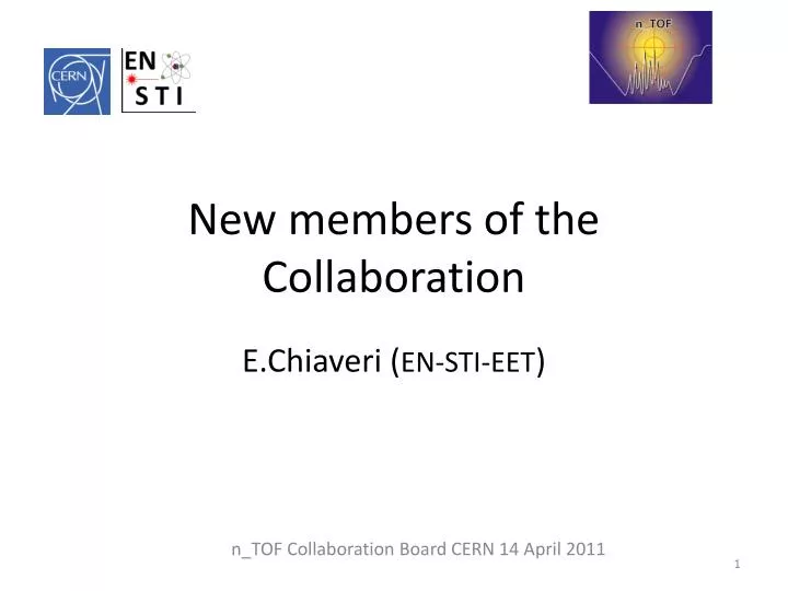 new members of the collaboration