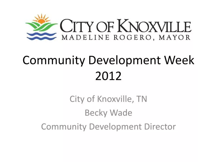 community development week 2012