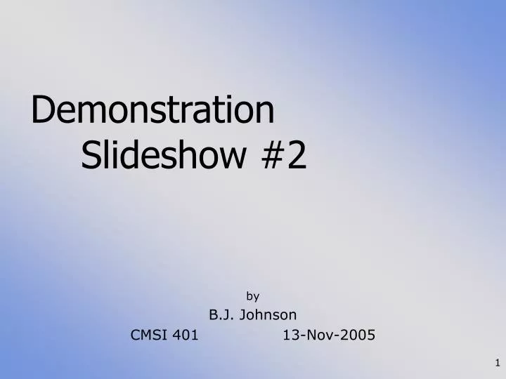 demonstration slideshow 2