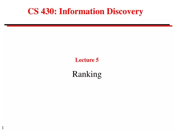 cs 430 information discovery