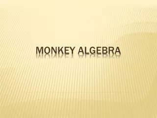 MONKEY Algebra