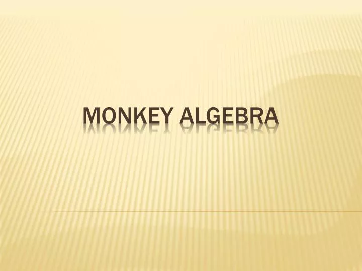 monkey algebra