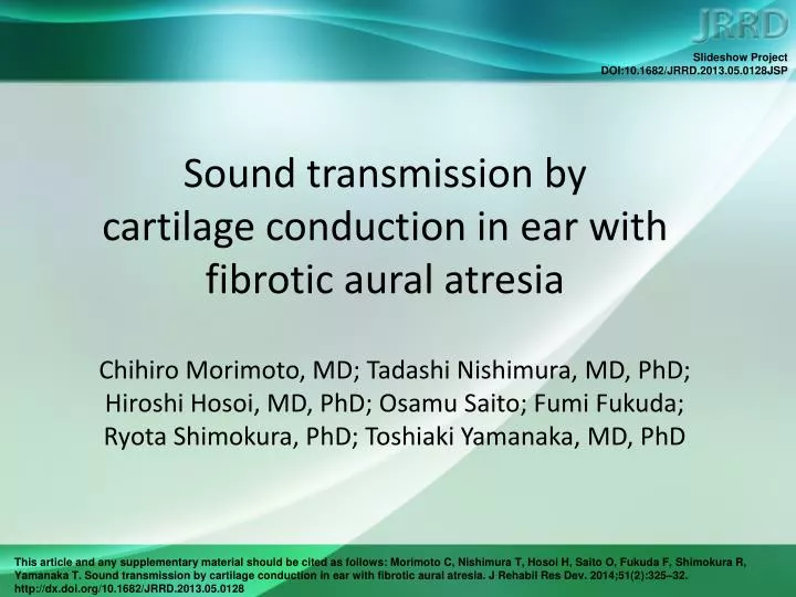 sound transmission by cartilage conduction in ear with fibrotic aural atresia