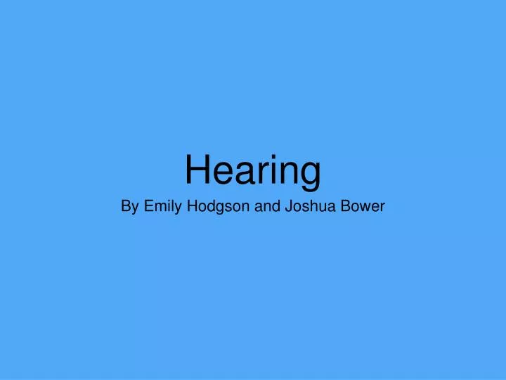 hearing