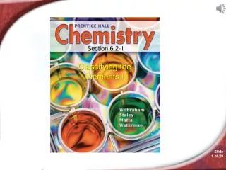 classifying the elements 6 2