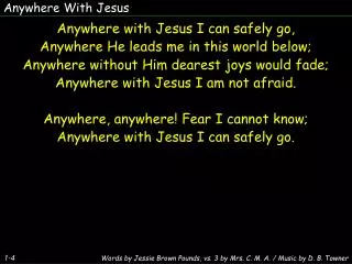 Anywhere With Jesus