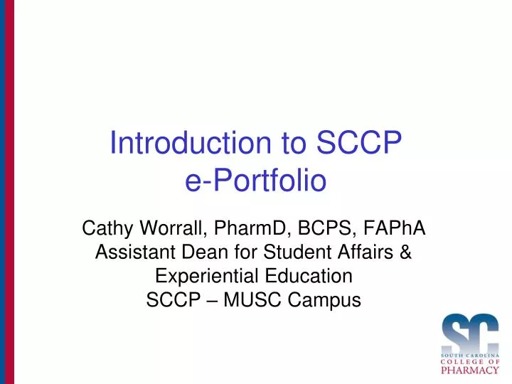 introduction to sccp e portfolio