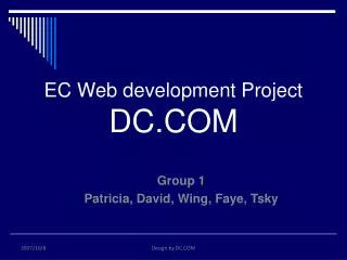 EC Web development Project DC.COM