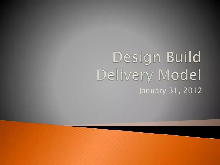 design build delivery model