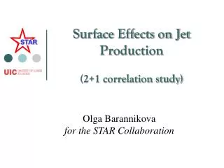 Surface Effects on Jet Production (2+1 correlation study)