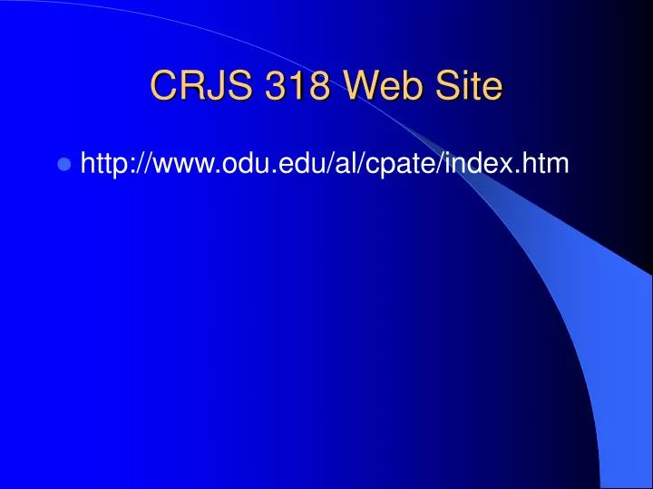 crjs 318 web site
