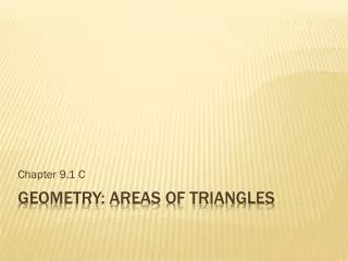 Geometry: Areas of Triangles