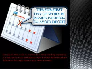 tips for first day of work in jakarta indonesia to avoid deceit