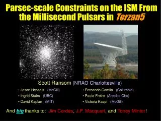 Parsec-scale Constraints on the ISM From the Millisecond Pulsars in Terzan5