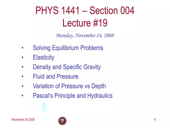 phys 1441 section 004 lecture 19