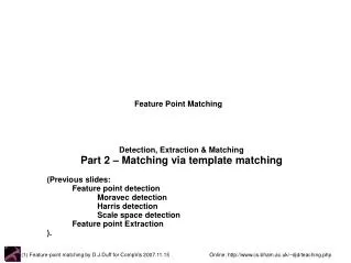 Feature Point Matching
