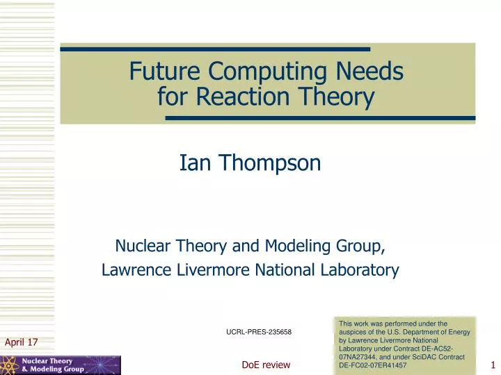 future computing needs for reaction theory