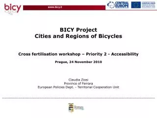 BICY Project Cities and Regions of Bicycles