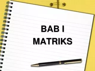 bab i matriks