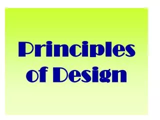 Principles of Design