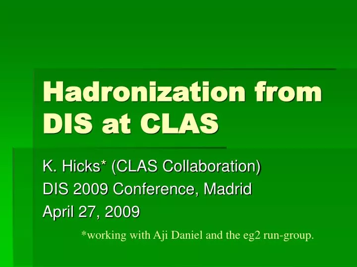hadronization from dis at clas