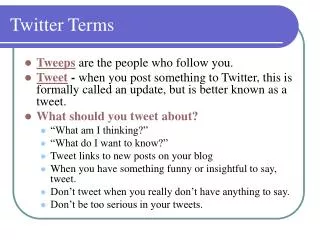 Twitter Terms