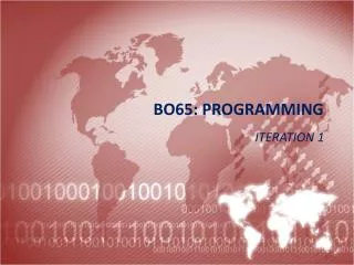 BO65: PROGRAMMING