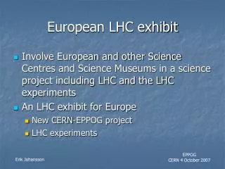 European LHC exhibit