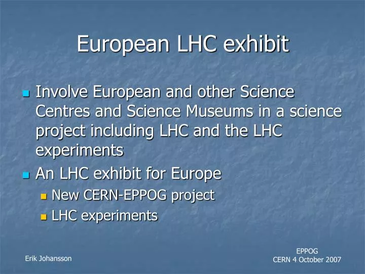 european lhc exhibit