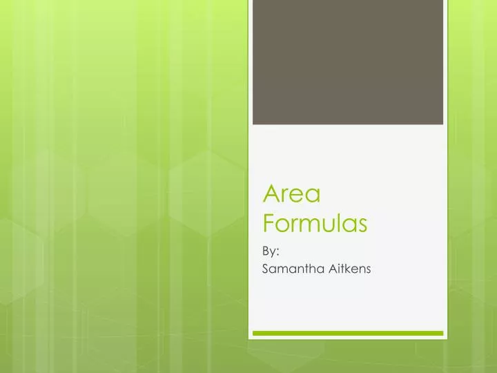 area formulas