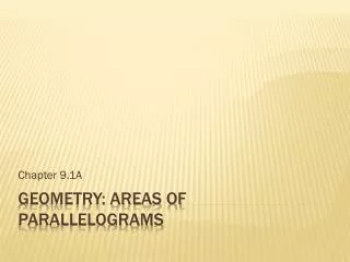 Geometry: Areas of parallelograms