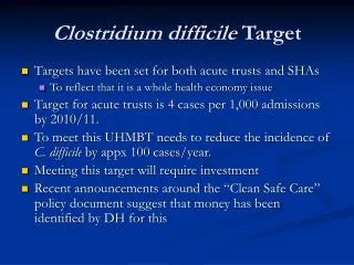 clostridium difficile target