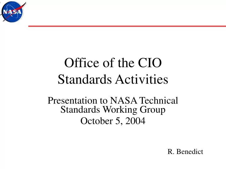 office of the cio standards activities