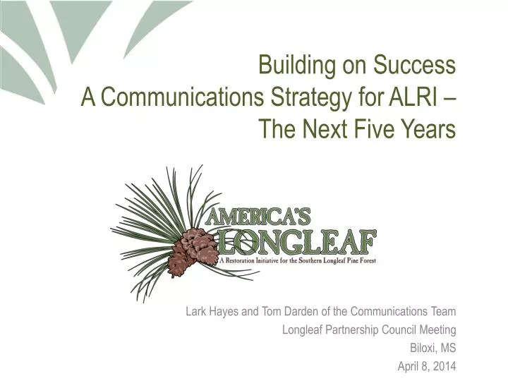 building on success a communications strategy for alri the next five years