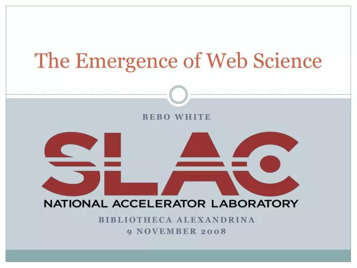 the emergence of web science
