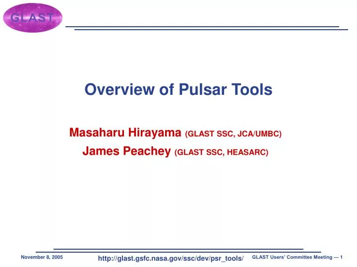 overview of pulsar tools
