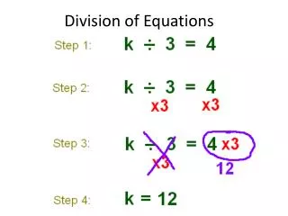 Division of Equations