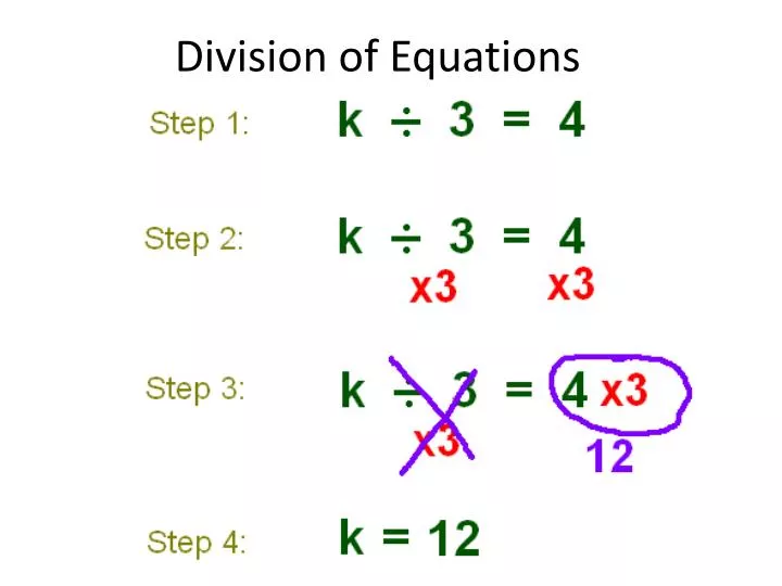 division of equations