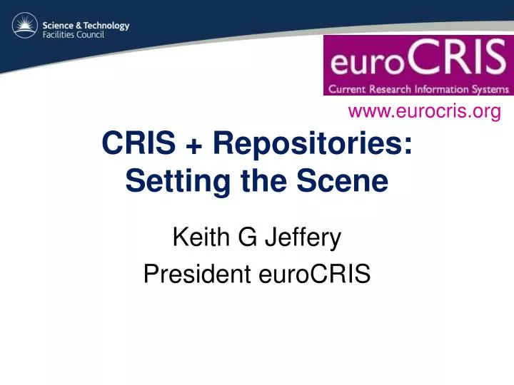cris repositories setting the scene